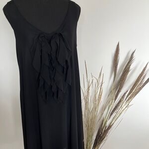 Marie Saint Pierre Elegant Black Sleeveless Dress Size 3
